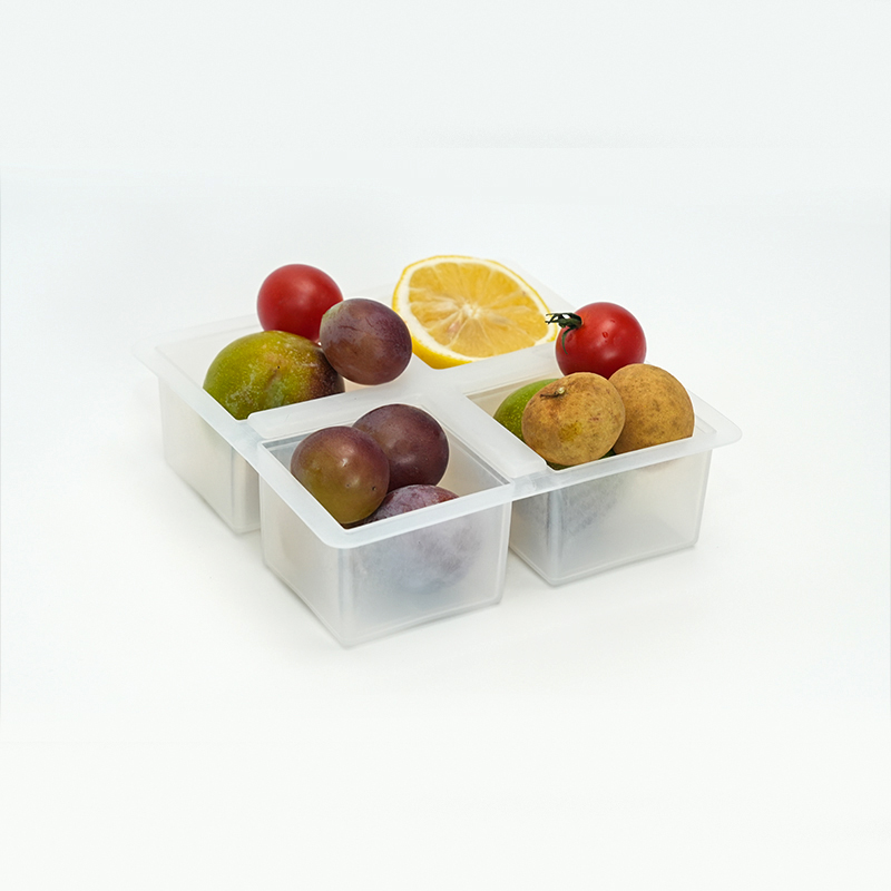 PE/PP four-grid plastic hot pot container